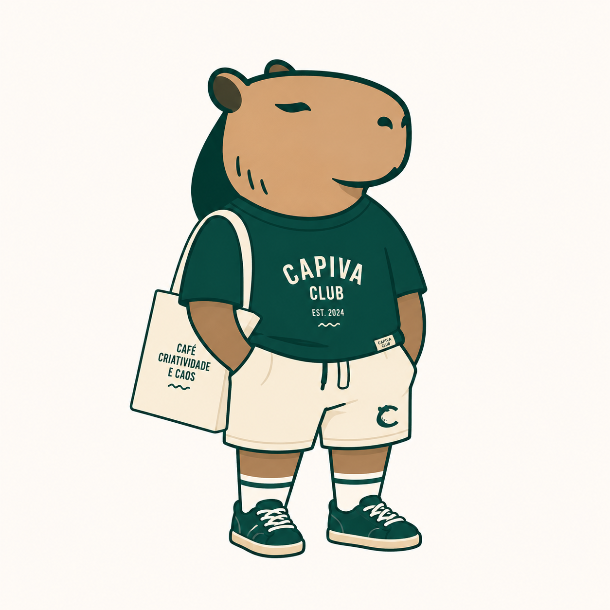 Mascote Capiva Club com ecobag